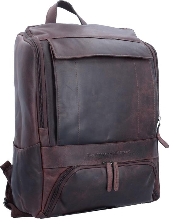 Chesterfield Rich Leren Laptop Rugtas - 15,4 inch - Bruin (20 l)