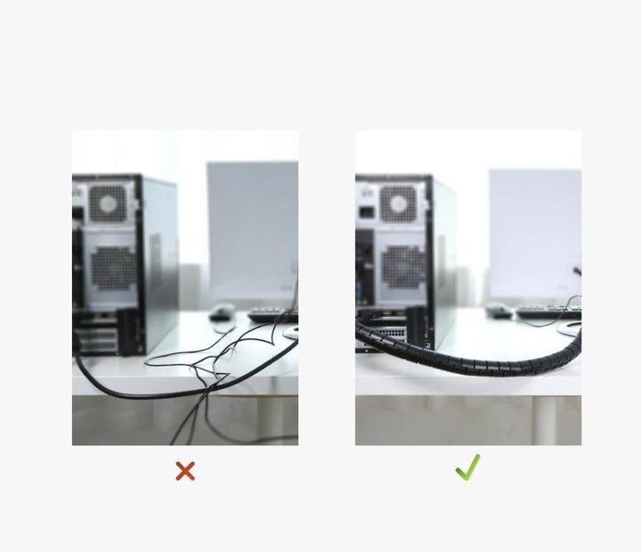 Immagine prodotto Ugreen Canalina flessibile per cavi Gestione delle cerniere per cavi 5m (Tubo a spirale per cavi, 500 cm)