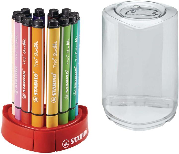 Actual product image STABILO Trio Scribbi Spring-loaded triangular felt-tip pen (Multicoloured, 12 x)