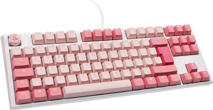 Produktbild Ducky One 3 Gossamer Pink TKL Gaming Tastatur - MX-Ergo-Clear (DE, Kabelgebunden)