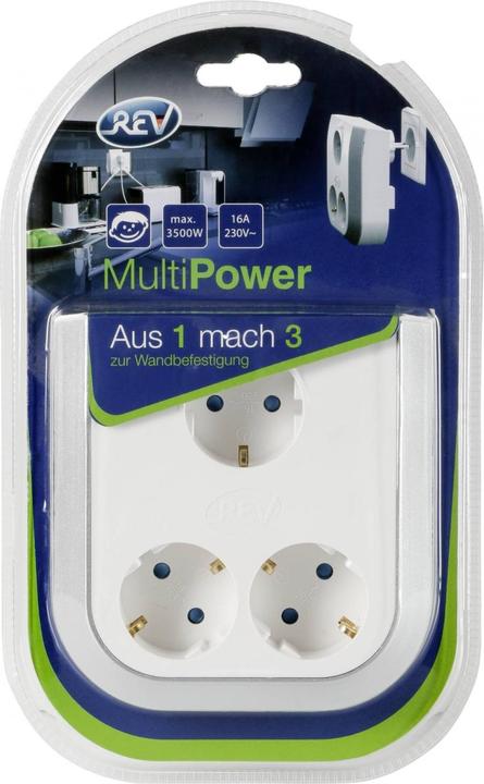 REV MultiPower 3-fach Steckdosenerweiterung (3 x, CEE 7/3)