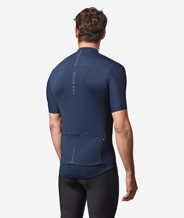 Image du produit Van rysel Maillot vélo route manches courtes été ajusté homme - EDR 2 bleu marinière (M)