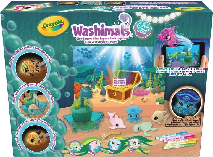 Actual product image Goliath Toys Crayola Washimals Ocean Glow Lagoon playset