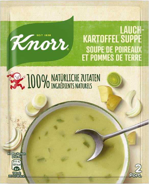 Produktbild Knorr 100% Natürlich Kartoffelsuppe, Beutel Suppe mit Kartoffel, Lauch & Zwiebeln, Fertiggericht