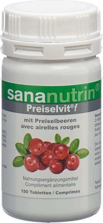 Image du produit Sananutrin f Concentré d'airelles rouges avec vit. C 1 (150 pièce(s), Cachets, 98 g)