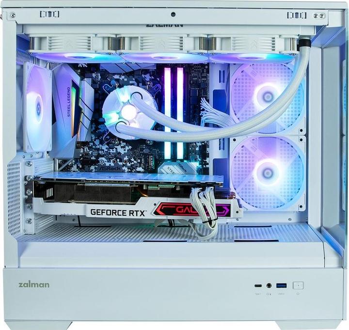 Image du produit Zalman GHE P30 V2 micro-ATX Boîtier en verre trempé Panoramic View - Blanc (mATX)