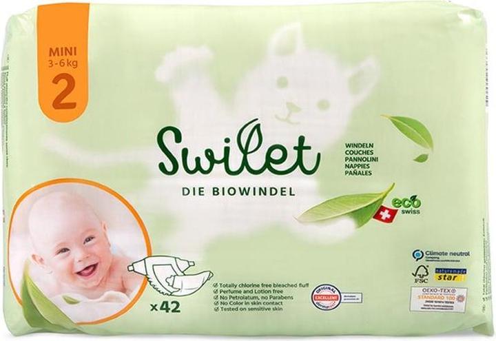 Actual product image Swilet The bio diaper (Size 2, Monthly box, 252 Piece)