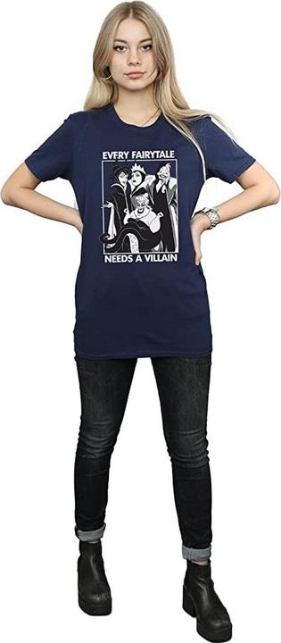 Immagine prodotto Disney Donna/Ladies Ogni favola ha bisogno di un cattivo - Maglietta boyfriend in cotone (XL)