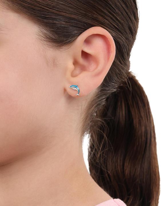 Immagine prodotto Prinzessin Lillifee Ohrschmuck für Mädchen, 925 Sterling Silber, Zirkonia synth. | Delphin (Argento 925)