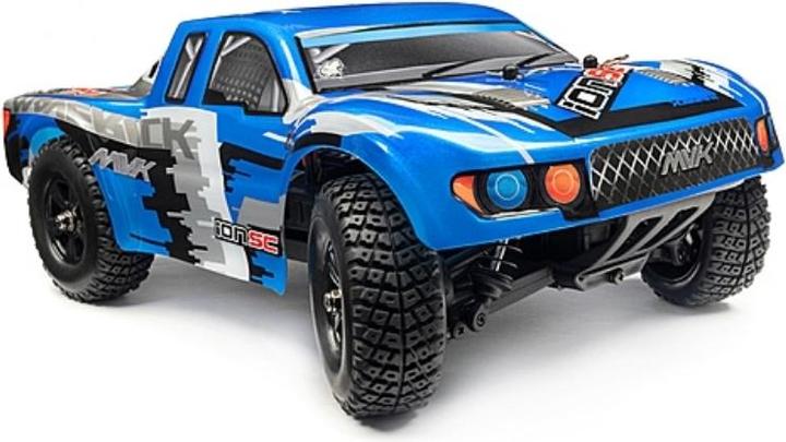 Actual product image Maverick Blue paint. Short Course Truck body w. decal (Ion SC)