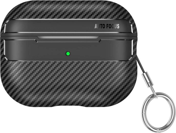 Image du produit Cover-Discount Airpods Pro 2 - Étui en silicone look carbone noir (Manchon pour casque d'écoute)