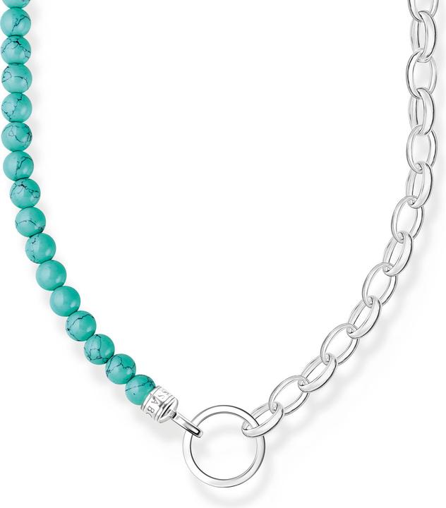 Thomas Sabo Kette mit türkise Perlen (925er Silber, 40 - 45 cm)