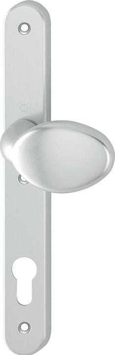 Actual product image Hoppe Knob plate inside - rotatable PZ92, visibly screwed, silver anodised aluminium (Door plate set)