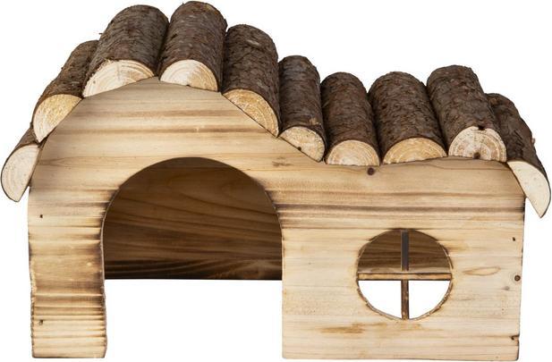 Actual product image Mica Pets Rodent accessories - Natural rodent house with curved roof - approx. 29 x 18 x 18 cm