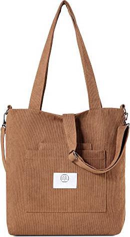 Produktbild Only-Bags.Store Umhängetasche - Cord Umhängetasche Damen Handtasche, Shopper Henkeltasche für Büro Schule Einkaufen