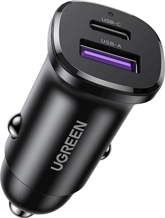 Actual product image Ugreen EC305 25845 car charger USB-C USB-A 30W - black
