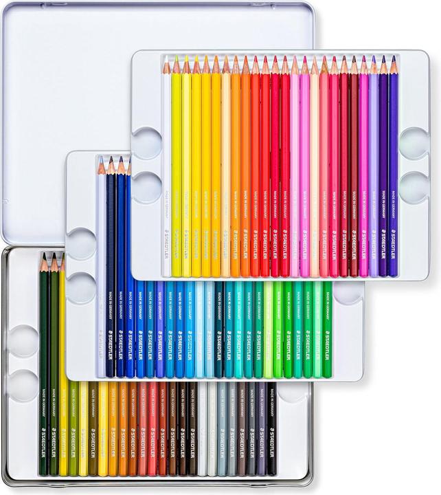 Productafbeelding Staedtler 146C, Metalen etui met 72 kleurpotloden in verschillende kleuren (72 kleuren, 1 x)
