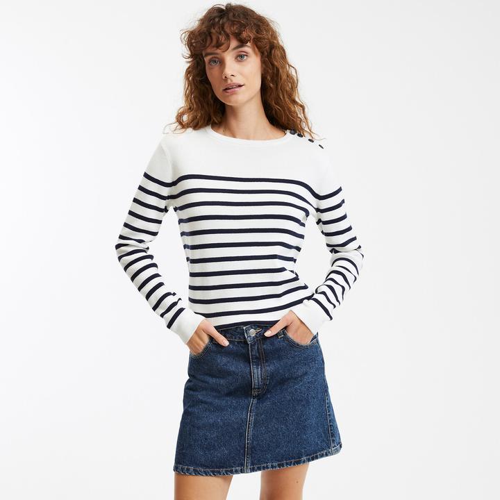 Produktbild La Redoute Collections Matrosenpullover aus Bio-Baumwolle (L)