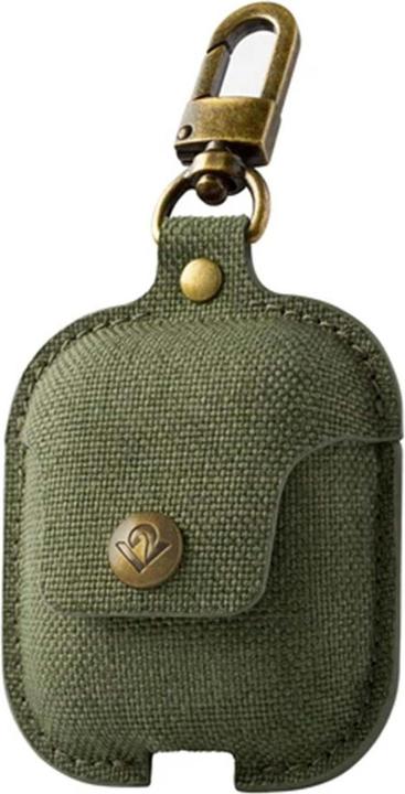 Actual product image TwelveSouth AirSnap Fabric Case for AirPods Olive Green (Headphone bag)