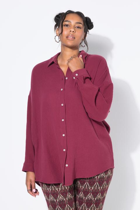 Produktbild Studio Untold Musselin Bluse, oversized, Hemdkragen, Langarm (42, 44)