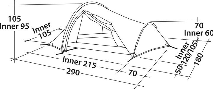 Produktbild Robens Challenger 2 Zelt (Tunnelzelt, 2.40 kg, 2 Personen)