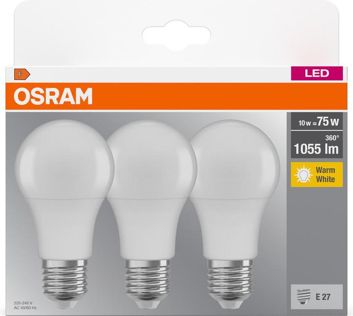 Productafbeelding Osram Een 75 Fr (E27, 10.50 W, 1055 lm, 3 x, F)