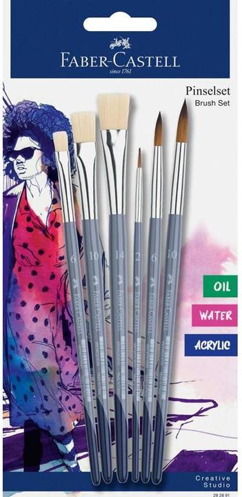 Produktbild Faber-Castell Pinsel-Set Grösse 2, 6, 10, 14, 6-teilig
