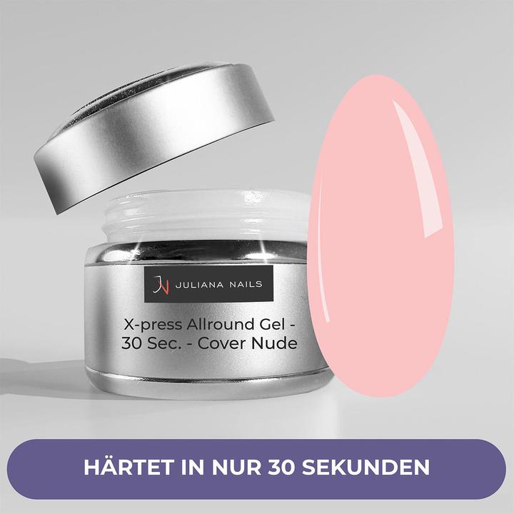 Produktbild Juliana Nails X-press Allround Gel - 30 Sec. - Cover Nude (Nude-Rosa, UV-Gel Lack)