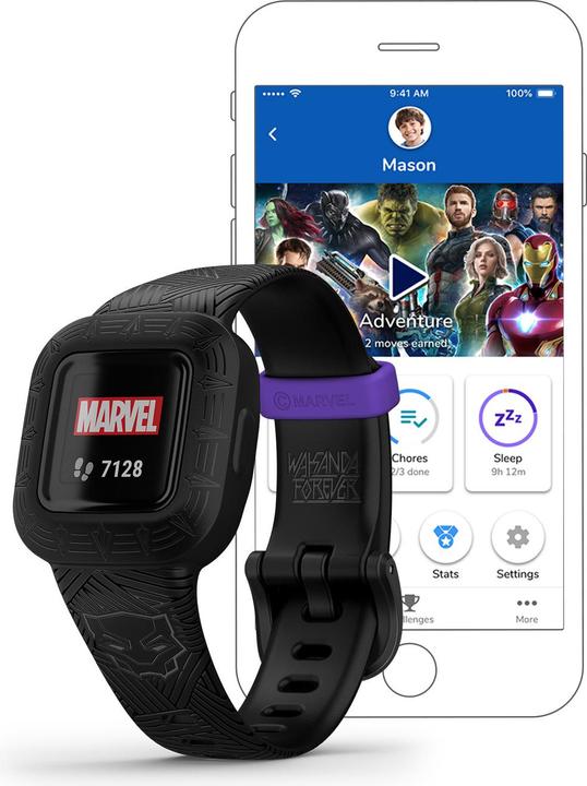 Actual product image Garmin Vivofit jr. 3 Marvel Black Panther (20 mm)