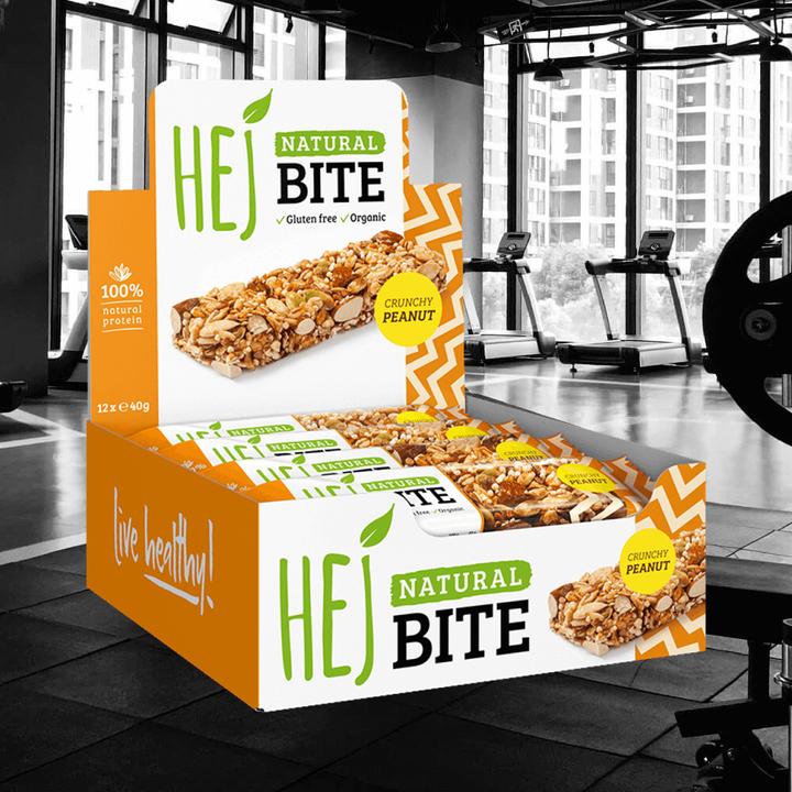 Actual product image HEJ Nutrition Natural Bite (12 x 40g) (Crunchy Peanut, 1 pcs., 480 g)