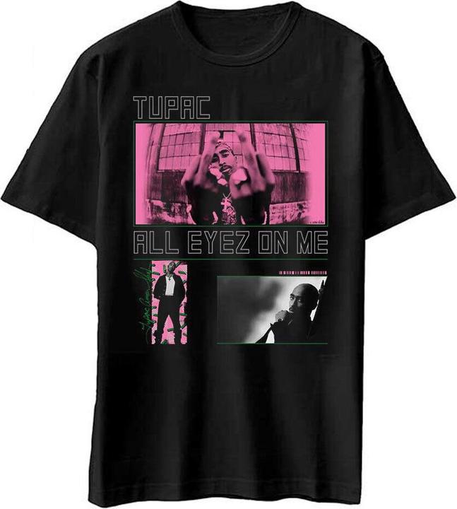 Tupac Shakur Unisex Adult All Eyez On Me Photo Mix Cotton T-Shirt (S)