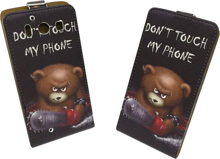 Produktbild König Design Microsoft Lumia 950 Handy Tasche Flip Schutz Hülle Wallet Cover Bär Dont Touch (Nokia Lumia 950 XL)