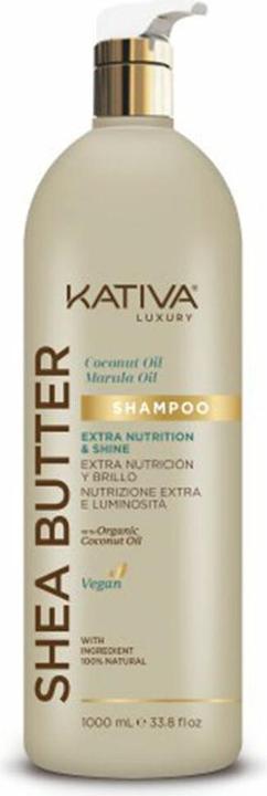 Kativa Shea Butter Coconut y Marula Oil Shampoo 1000ml (1000 ml, Flüssiges Shampoo)