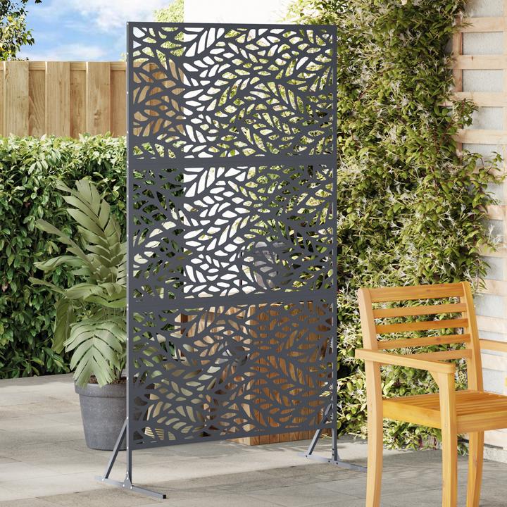 Produktbild VidaXL Metallzaunpanel Anthrazit Metall Gross Muster Aussen Metallzaun