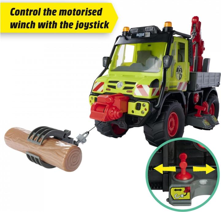 Actual product image Dickie Mercedes Benz Unimog U530 for forestry work