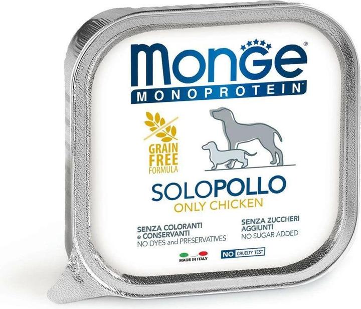 Immagine prodotto Monge Cane Monoproteico SOLO, Pollo (Adulto, 1 pz., 150 g)