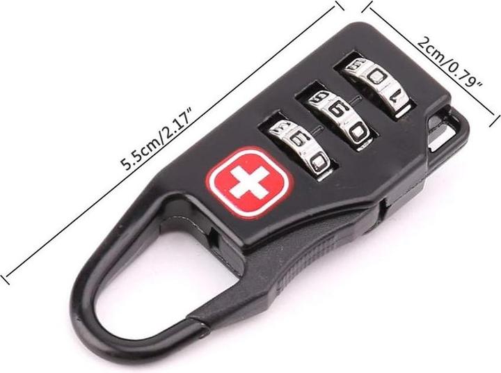 Produktbild ASMI Mini Zahlenschloss mit 3-stelliger Zahlenkombination