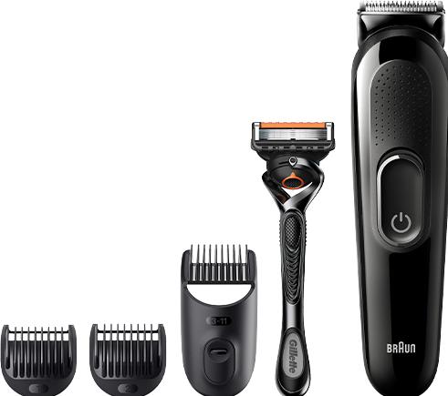 Actual product image Braun kit 4 en 1 SK3300 piezas para corte de barba+Gillette ProGlide Negro