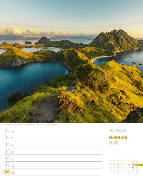 Produktbild Planet Erde - Landschaften der Welt - Wochenplaner Kalender 2026 (25 x 33 cm, Harter Einband, Deutsch)
