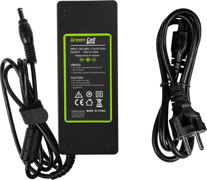 Image du produit GreenCell PRO Laptop Charger for Toshiba Satellite HP Pavilion Compaq Acer - 19V - 3.95A - 75W (75 W)
