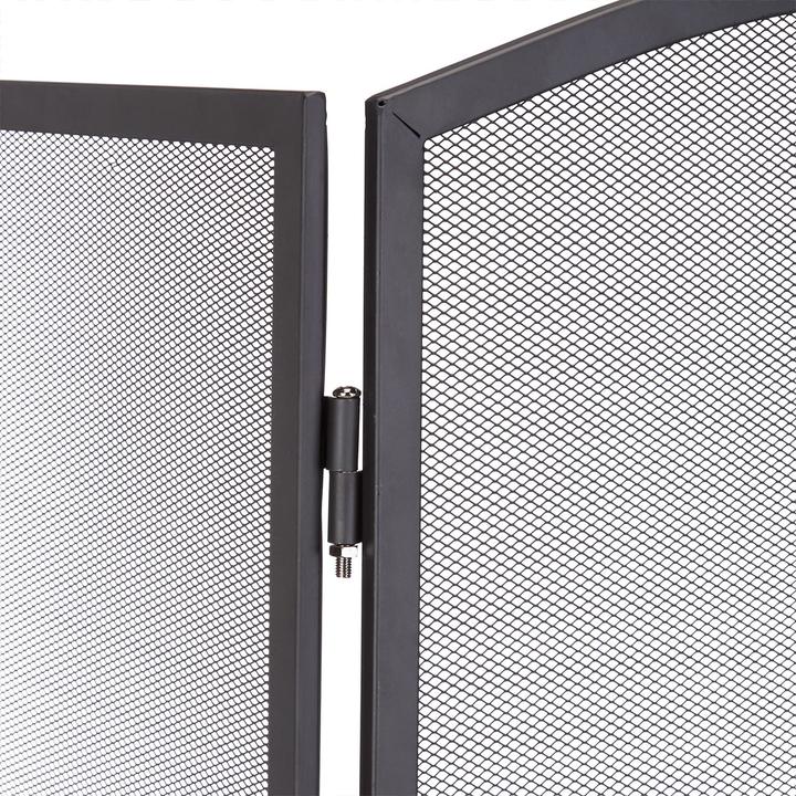 Produktbild Relaxdays Kamin Funkenschutzgitter aus Metall, dreiteilig, 2er-Set