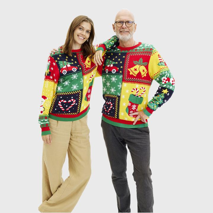 Actual product image Christmas Sweats The Patchwork Sweater (XL)