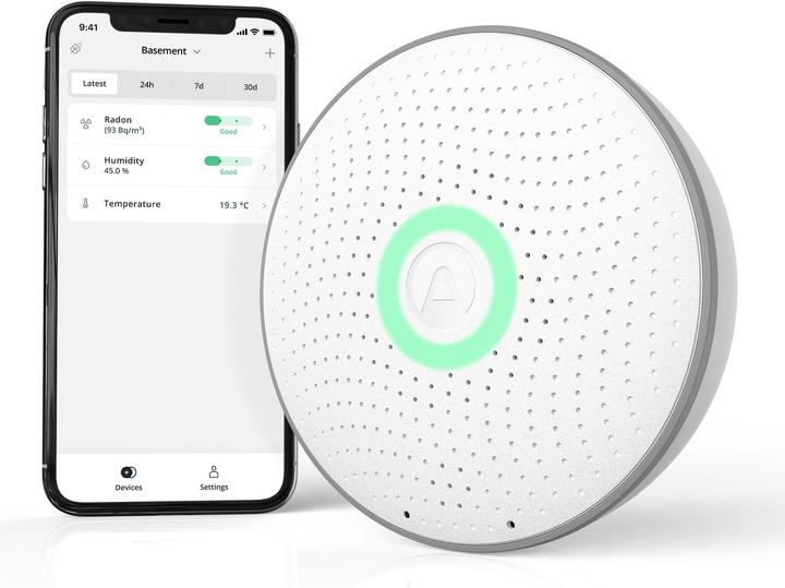 Actual product image Airthings Wave Radon