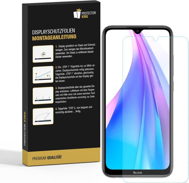 Produktbild Protectorking 2x Panzerfolie Anti-Shock HD Klar (2 Stück, Xiaomi Redmi Note 8)