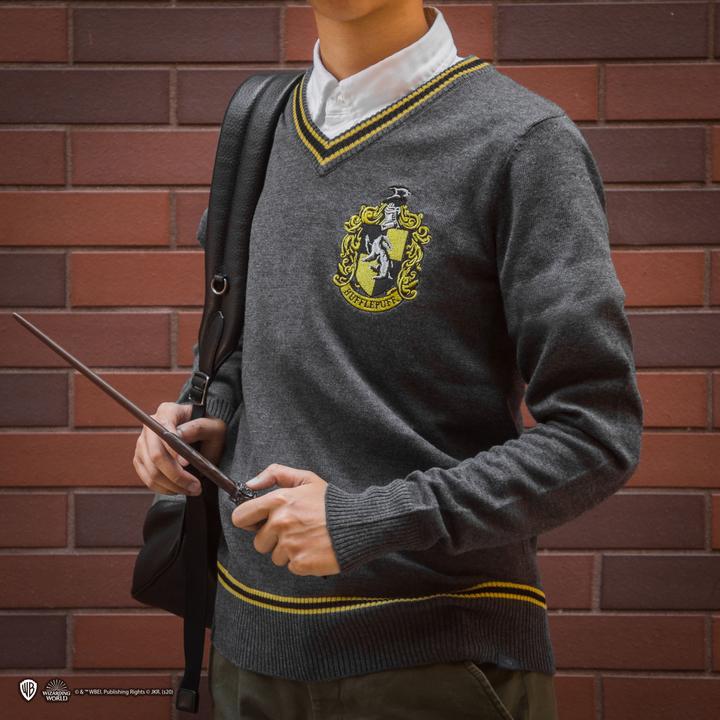 Actual product image Hufflepuff - Grey Knitted Sweater - X-Small (XS)