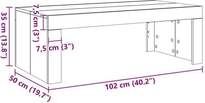 Image du produit VidaXL Table basse (102 x 50 x 35 cm)