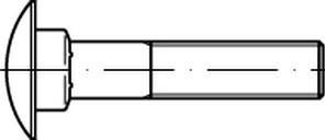 Actual product image Truss-head bolt DIN 603 w.square neck M 8 x 70 8.8 galvanised (200 Screws per piece)