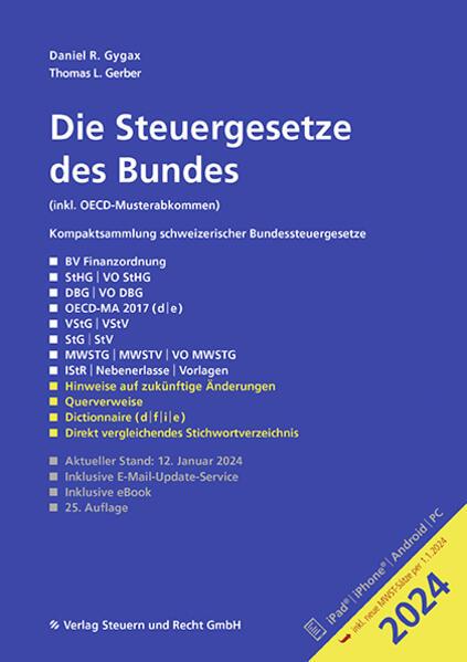 Image du produit Die Steuergesetze des Bundes 2024 (Allemand, Thomas L. Gerber, Daniel R. Gygax, 2024)