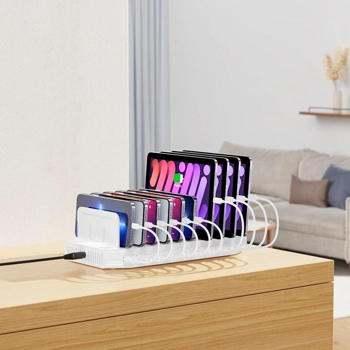 Actual product image Unitek STACJA ŁADUJĄCA 10X USB 2.4A 60W BIAŁA (60 W)