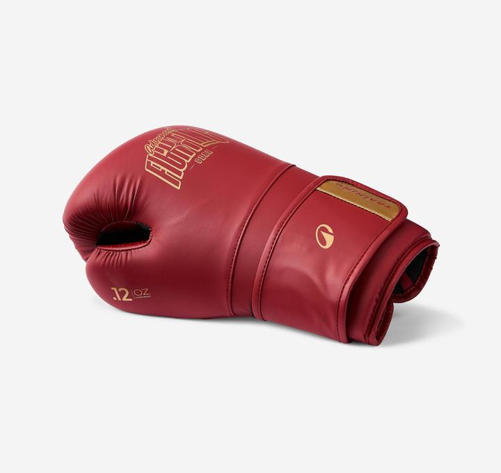 Actual product image Domyos Boxhandschuhe ergonomischer Schutz - bordeauxrot (12 OZ, 12)
